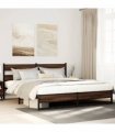 vidaXL Metal Bed Frame without Mattress Brown Oak 200x200 cm