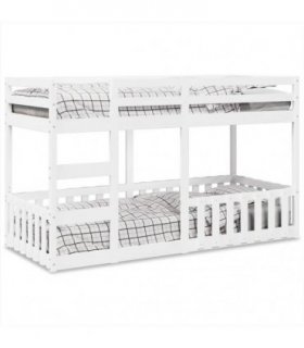 vidaXL Bunk Bed White 80x200 cm Solid Wood Pine