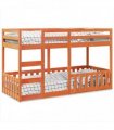 vidaXL Bunk Bed Wax Brown 90x200 cm Solid Wood Pine