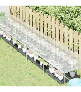 vidaXL Plant Cover with Eyelets 1x5 m Polyethylene