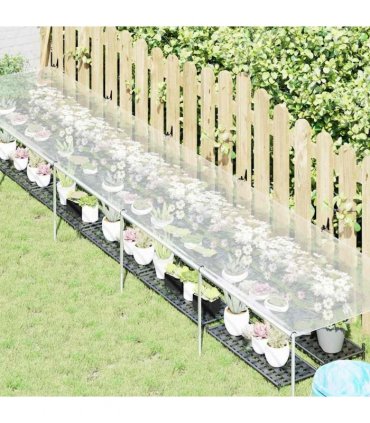 vidaXL Plant Cover with Eyelets 1x5 m Polyethylene