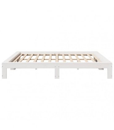 vidaXL Bed Frame without Mattress White 200x200 cm Solid Wood Pine