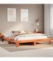 vidaXL Bed Frame without Mattress Wax Brown 200x200 cm Solid Wood Pine