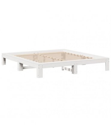 vidaXL Bed Frame without Mattress White 180x200 cm Solid Wood Pine