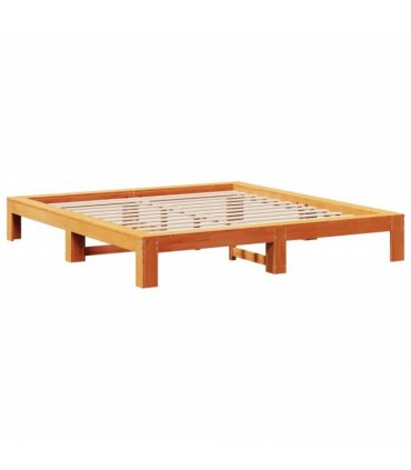 vidaXL Bed Frame without Mattress Wax Brown 180x200 cm Solid Wood Pine