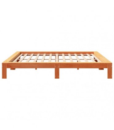 vidaXL Bed Frame without Mattress Wax Brown 180x200 cm Solid Wood Pine