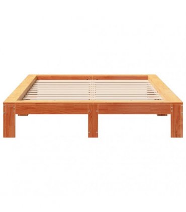 vidaXL Bed Frame without Mattress Wax Brown 160x200 cm Solid Wood Pine
