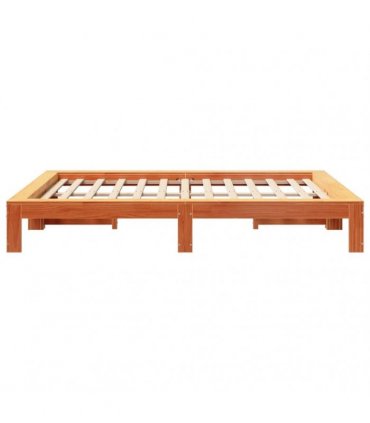 vidaXL Bed Frame without Mattress Wax Brown 150x200 cm Solid Wood Pine