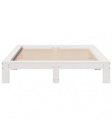 vidaXL Bed Frame without Mattress White 140x200 cm Solid Wood Pine