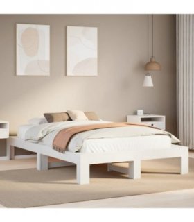 vidaXL Bed Frame without Mattress White 120x200 cm Solid Wood Pine
