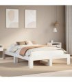 vidaXL Bed Frame without Mattress White 120x200 cm Solid Wood Pine