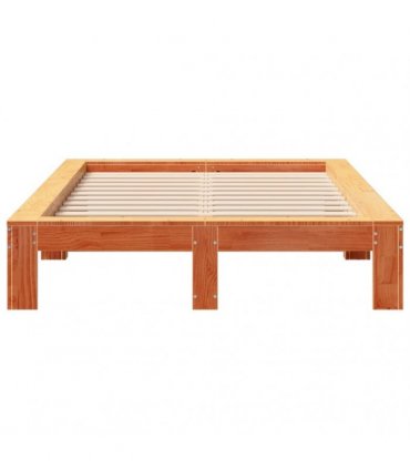 vidaXL Bed Frame without Mattress Wax Brown 120x200 cm Solid Wood Pine