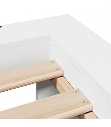 vidaXL Bed Frame without Mattress White 140x190 cm Solid Wood Pine