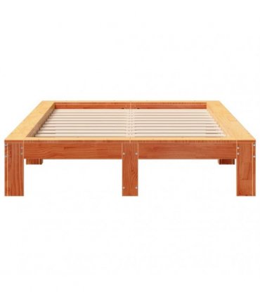 vidaXL Bed Frame without Mattress Wax Brown 120x190 cm Solid Wood Pine