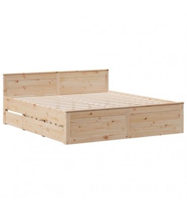 vidaXL Bed Frame without Mattress with Headboard 200x200 cm