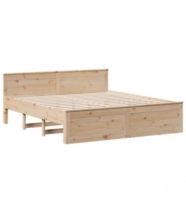 vidaXL Bed Frame without Mattress with Headboard 200x200 cm