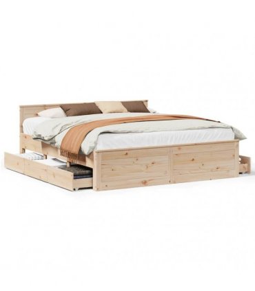 vidaXL Bed Frame without Mattress with Headboard 180x200 cm