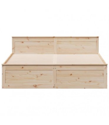 vidaXL Bed Frame without Mattress with Headboard 180x200 cm