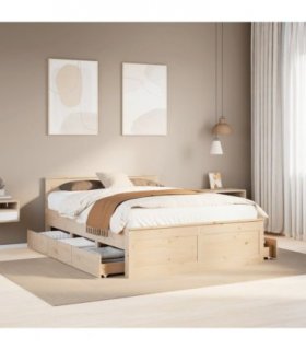 vidaXL Bed Frame without Mattress with Headboard 150x200 cm