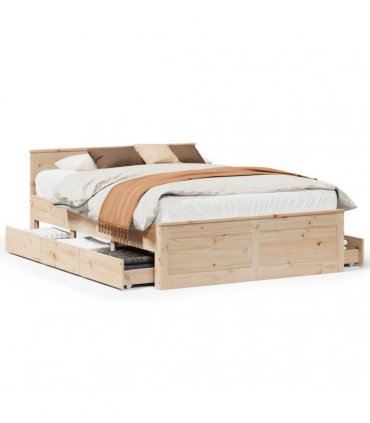 vidaXL Bed Frame without Mattress with Headboard 150x200 cm