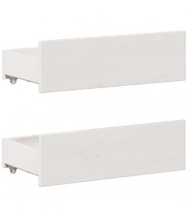 vidaXL Bed Frame without Mattress with Headboard White 150x200 cm