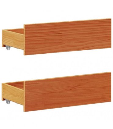 vidaXL Bed Frame without Mattress with Headboard Wax Brown 140x200 cm