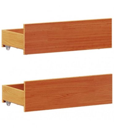 vidaXL Bed Frame without Mattress with Headboard Wax Brown 120x200 cm