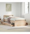 vidaXL Bed Frame without Mattress with Headboard 90x200 cm