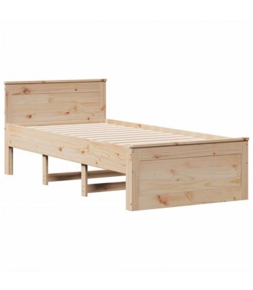 vidaXL Bed Frame without Mattress with Headboard 90x200 cm