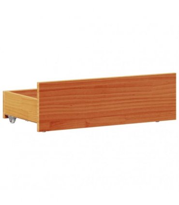 vidaXL Bed Frame without Mattress with Headboard Wax Brown 90x200 cm