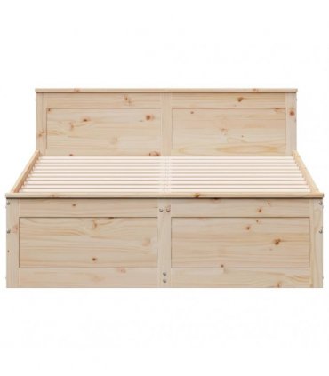 vidaXL Bed Frame without Mattress with Headboard 140x190 cm