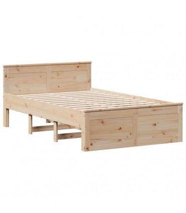 vidaXL Bed Frame without Mattress with Headboard 135x190 cm