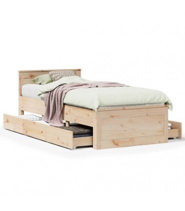 vidaXL Bed Frame without Mattress with Headboard 90x190 cm
