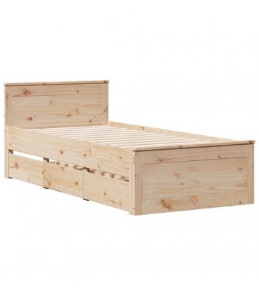 vidaXL Bed Frame without Mattress with Headboard 90x190 cm