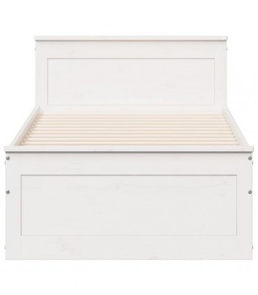 vidaXL Bed Frame without Mattress with Headboard White 90x190 cm
