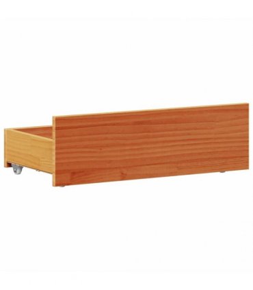 vidaXL Bed Frame without Mattress with Headboard Wax Brown 75x190 cm