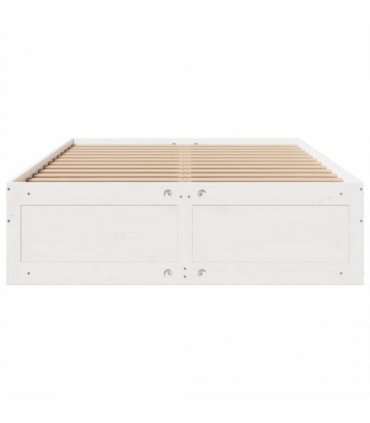 vidaXL Bed Frame without Mattress with Drawers White 140x200 cm