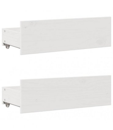 vidaXL Bed Frame without Mattress with Drawers White 140x200 cm
