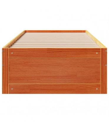 vidaXL Bed Frame without Mattress with Drawers Wax Brown 90x200 cm