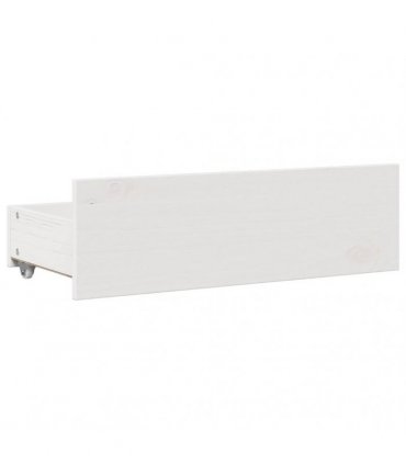 vidaXL Bed Frame without Mattress with Drawers White 135x190 cm