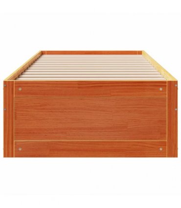 vidaXL Bed Frame without Mattress with Drawers Wax Brown 90x190 cm