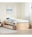 vidaXL Bed Frame without Mattress with Drawers 75x190 cm