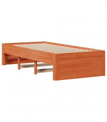 vidaXL Bed Frame without Mattress with Drawers Wax Brown 75x190 cm