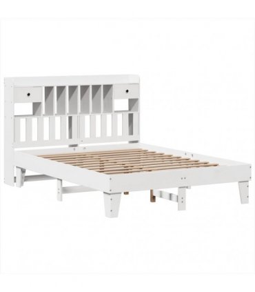 vidaXL Bed Frame without Mattress White 150x200 cm Solid Wood Pine