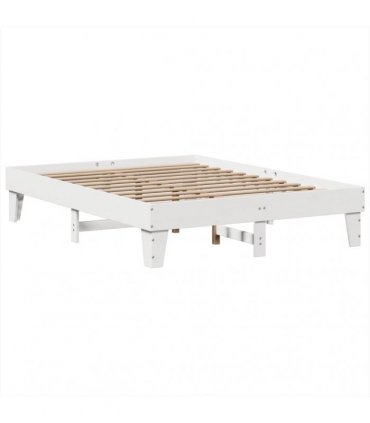 vidaXL Bed Frame without Mattress White 150x200 cm Solid Wood Pine