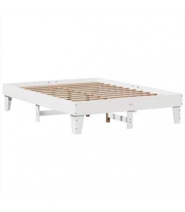 vidaXL Bed Frame without Mattress White 140x200 cm Solid Wood Pine