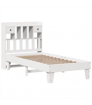 vidaXL Bed Frame without Mattress White 90x200 cm Solid Wood Pine