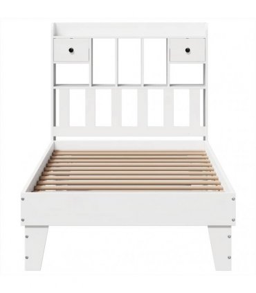 vidaXL Bed Frame without Mattress White 90x200 cm Solid Wood Pine