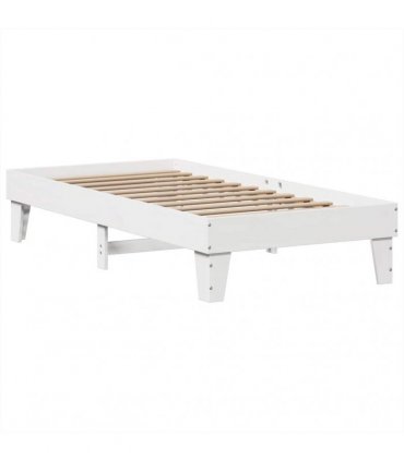 vidaXL Bed Frame without Mattress White 90x200 cm Solid Wood Pine