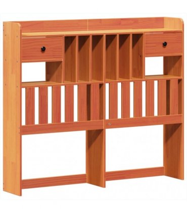 vidaXL Bed Frame without Mattress Wax Brown 135x190 cm Solid Wood Pine